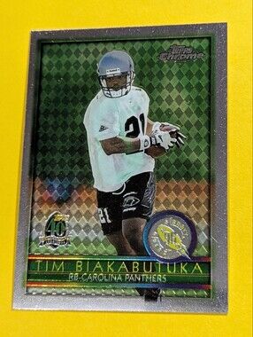 1996 Topps Chrome #157 Tim Biakabutuka Refractor Rookie- Rare- Panthers Football